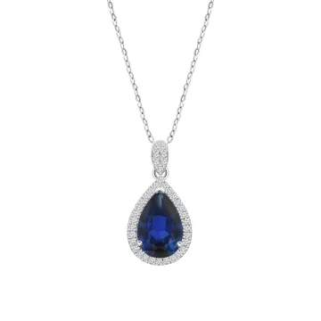Collier Lotus Silver Lp3789-1/2 Argent, Femme, Oxydes De Zirconium Bleus Colors