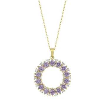 Collier Lotus Silver Lp3838-1/2 Argent, Femme, Oxydes De Zirconium Violets Colors