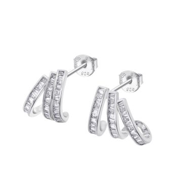 Boucles d'Oreilles Lotus Silver Argent Femme