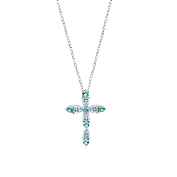 Collier Croix Lotus Silver Lp3915-1/2 Argent, Femme