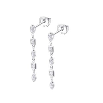 Boucles d'Oreilles Fantaisie Lotus Silver Glam Argent Femme