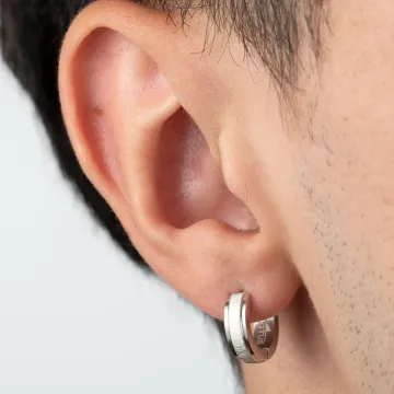 Boucles D'Oreilles Lotus Style Ls2152-4/1 Acier Inoxydable Homme