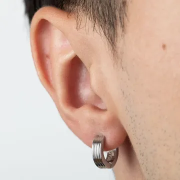 Boucles D'Oreilles Lotus Style Ls2154-4/1 Acier Inoxydable Homme