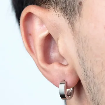 Boucles D'Oreilles Lotus Style Ls2160-4/1 Acier Inoxydable Homme
