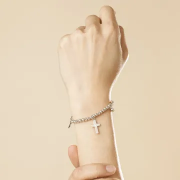 Bracelet Croix Lotus Style Ls2170-2/2 Acier Inoxydable Femme
