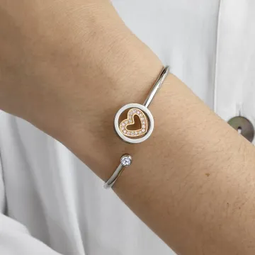 Bracelet Coeur Lotus Style Ls2182-2/2 Acier Inoxydable Femme