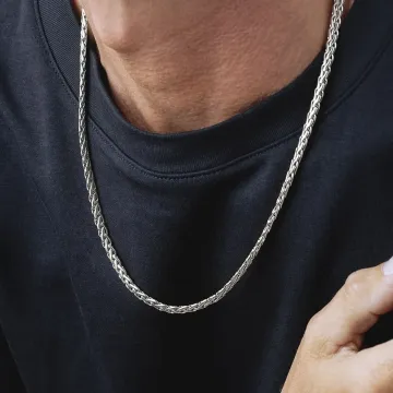 Lotus Style Homme Collier Chaine Torsadee