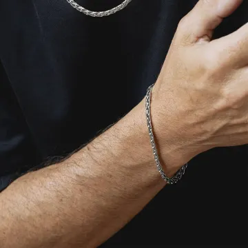 Lotus Style Homme Bracelet Chaine Torsadee