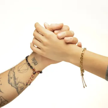 Lotus Style Unisex Bracelet Chaine Dorée Cordon Multicolore
