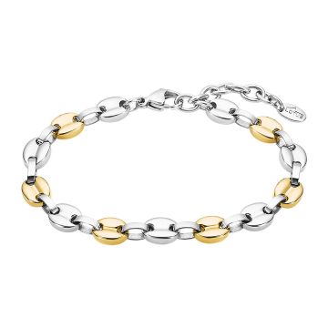 Lotus Style Bracelet Acier Femme Grain De Cafe Bicolore Dore