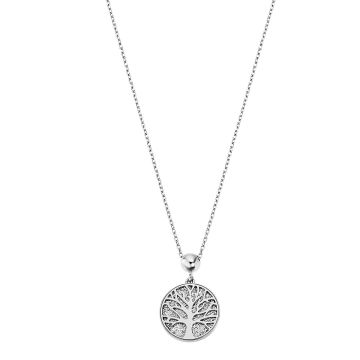 Lotus Style Collier Femme Arbre De Vie Oxydes De Zirconium