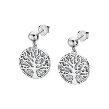 Lotus Style Boucle D'Oreille Femme Arbre De Vie Oxydes De Zirconium