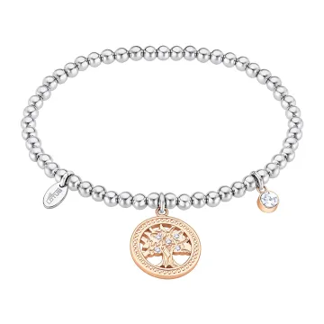 Bracelet Arbre De Vie Lotus Style Ls2171-2/4 Acier Inoxydable Femme