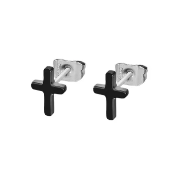 Boucles D'Oreilles Croix Lotus Style Ls2227-4/1 Acier Inoxydable Homme