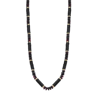 Lotus Style Hommes Bracelet Perles Noires