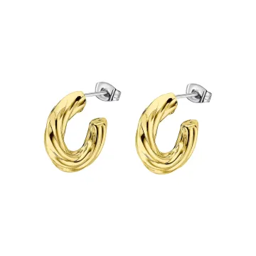 Lotus Style Femme Boucles D'Oreilles Dorées