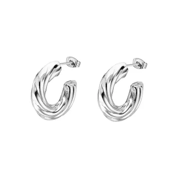 Lotus Style Femme Boucles D'Oreilles Acier