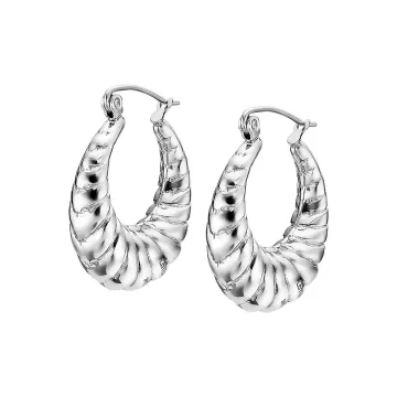 Lotus Style Femme Boucles D'Oreilles Creoles