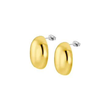 Lotus Style Femme Boucles D'Oreilles Rond Dorées