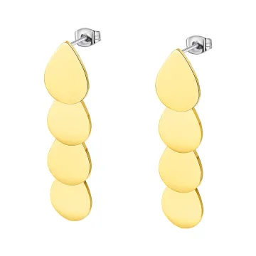 Lotus Style Femme Boucles D'Oreilles Pendantes Dorées