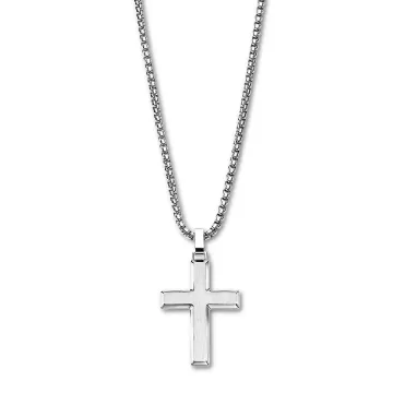 Collier Croix Lotus Style Ls2453-1/1 Acier Inoxydable, Homme Men In Black