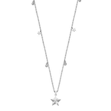 Collier Lotus Style Old Money Acier Inoxydable Femme