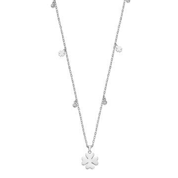 Collier Lotus Style Old Money Acier Inoxydable Femme