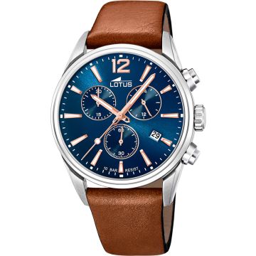 Montre Homme Cuir Marron Chrono