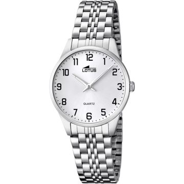 Montre Lotus Acier Classique Blanc Bracelet en Acier Femme