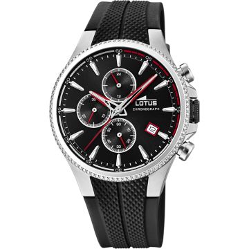 Montre Lotus Color Noir Bracelet Silicone Homme