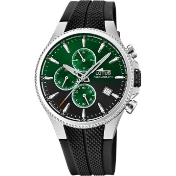 Montre Lotus Vert Bracelet de Silicone Homme