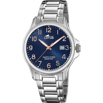 Montre Lotus Classic Steel Bleu Bracelet en Acier Homme