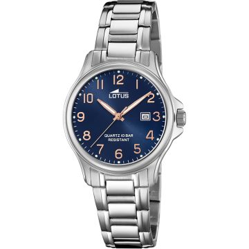 Montre Lotus Acier Classique Bleu Bracelet en Acier Femme