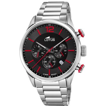 Montre Lotus Homme Chronographe Acier Fond Vert