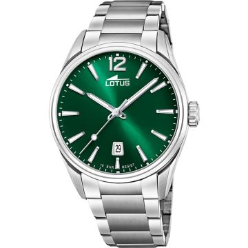 Montre Lotus Homme Acier Fond Vert