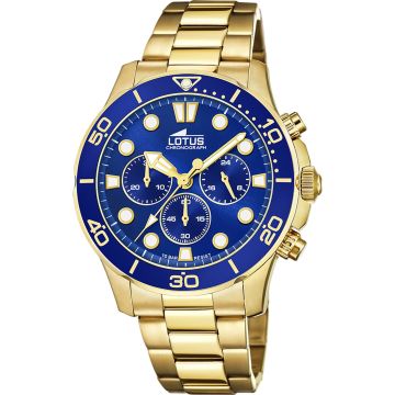 Montre Lotus Excellent Bleu Bracelet en Acier Homme