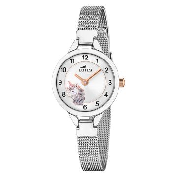 Montre Lotus Junior Collection Gris Bracelet en Acier Inoxydable Enfants