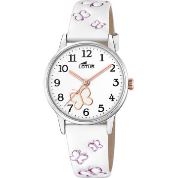 Montre Lotus Junior Collection Blanc Bracelet en Cuir Enfants