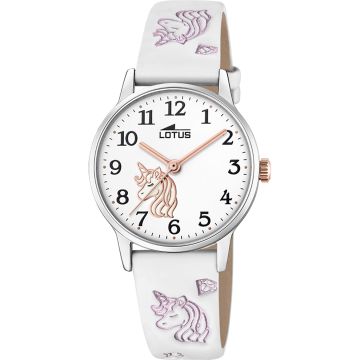 Montre Lotus Junior Collection Blanc Bracelet en Cuir Enfants