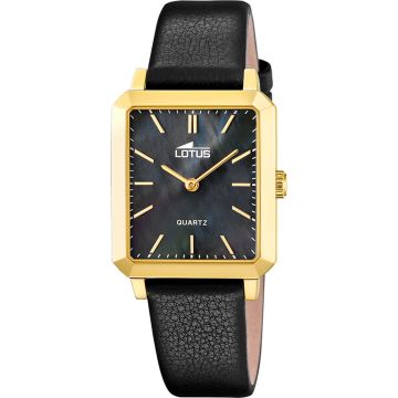 Montre Femme Square Series Noir Avec Bracelet en Cuir