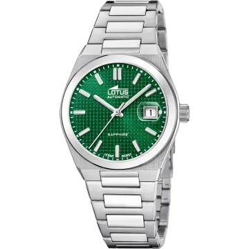 Montre Lotus Automatic 18999/3 Vert Bracelet En Acier Inoxydable Homme Automatique