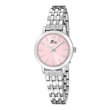 Montre Lotus Old Money Rose Bracelet d'Acier Inoxydable Femme
