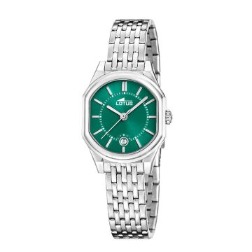 Montre Femme Lotus Old Money Avec Cadran Vert et Bracelet Acier