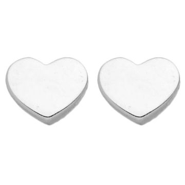 Boucles D'Oreilles Tige Coeur Plat Og