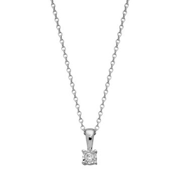 Collier Pre-Serti Pastille Dt 0.03Ct Og