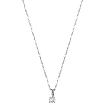 Collier Pre-Serti Pastille Dt 0.05Ct Og