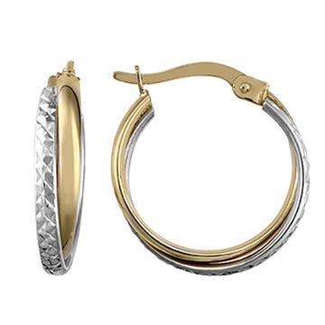 Creole Bicolore Diamante Diam17Mm