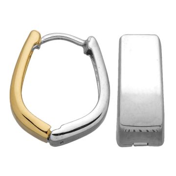 Boucles D'Oreilles Tige 2 Ors Creole Recto/Verso