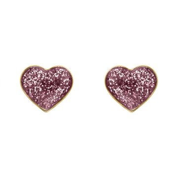 Boucles D'oreilles Coeur Vis Rose