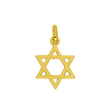 Pendentif Etoile De David Tout Or
